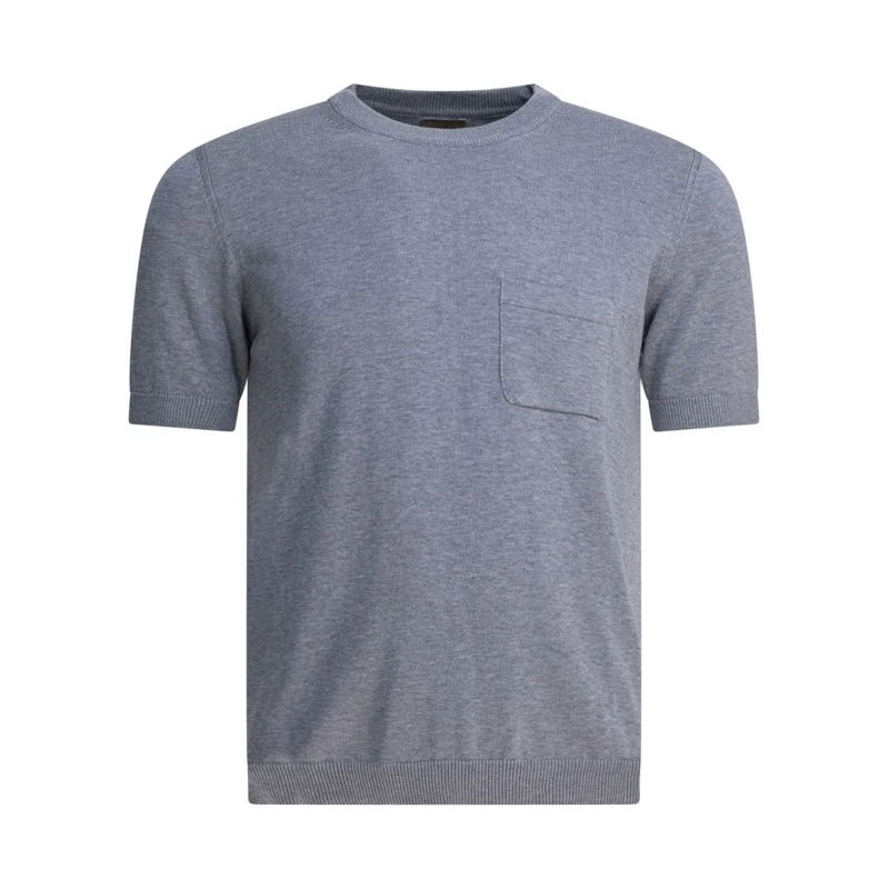 Rakki' T-shirt Classic Fit Blue T-Shirt With Chest Pocket Blue