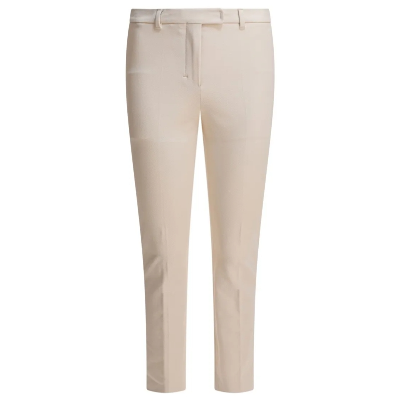Max Mara  Tailored Long Trousers With Concealed Fastening Neutrals