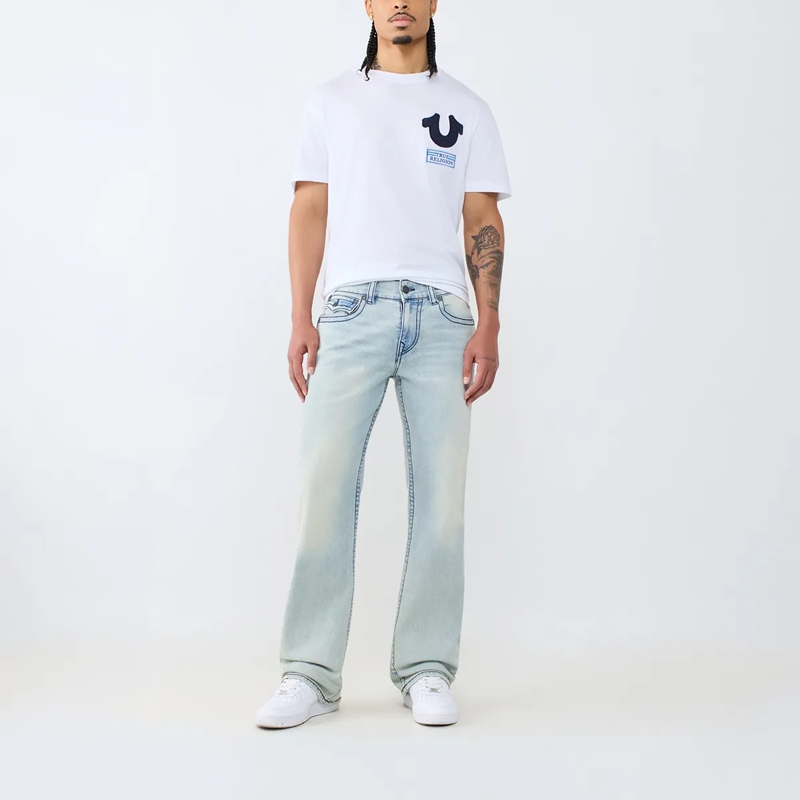 True Religion Jeans - Modell: Billy- Bootcut- Bequeme Passform- Mar hell-blau(Image 2)