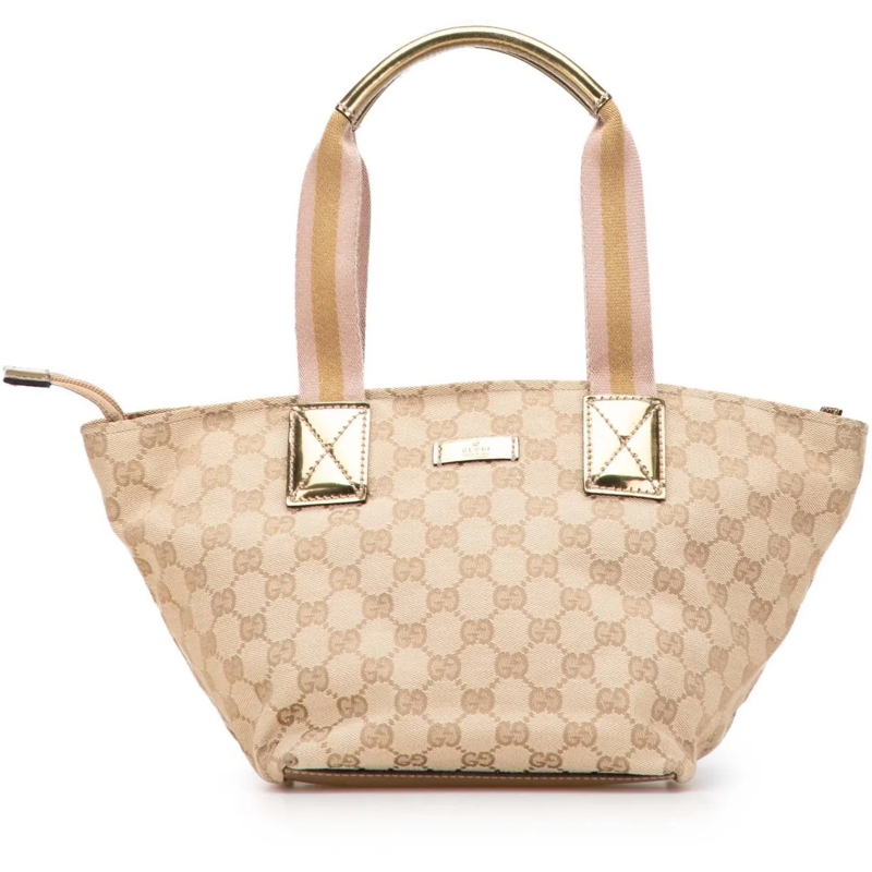 Gucci Fourre-tout GG Canvas Web Handbag braun