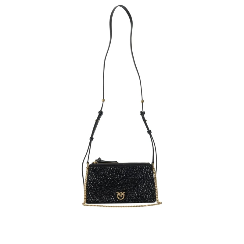 Pinko Schultertasche Leather Crossbody Bag Black