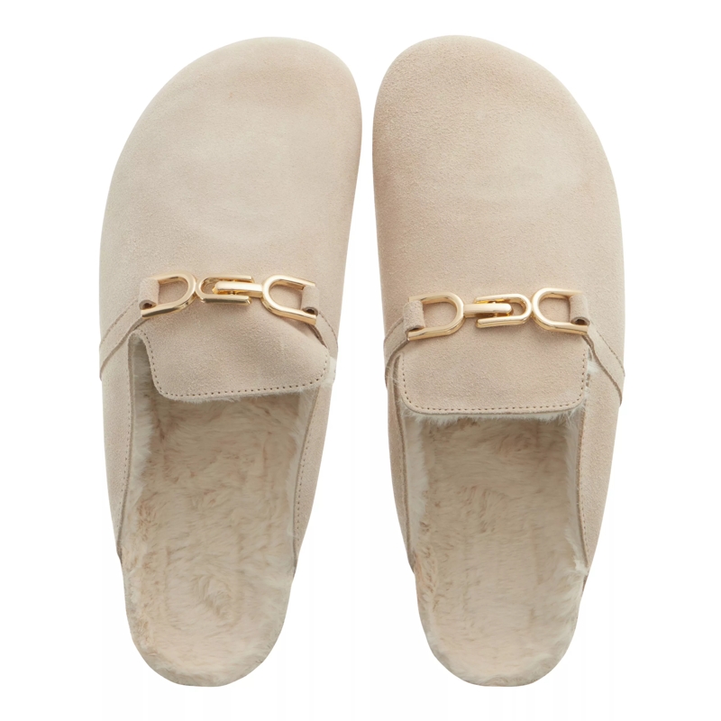 Espadrij l’originale Hausschuhe Cloq Velour Chain Beige(Image 4)