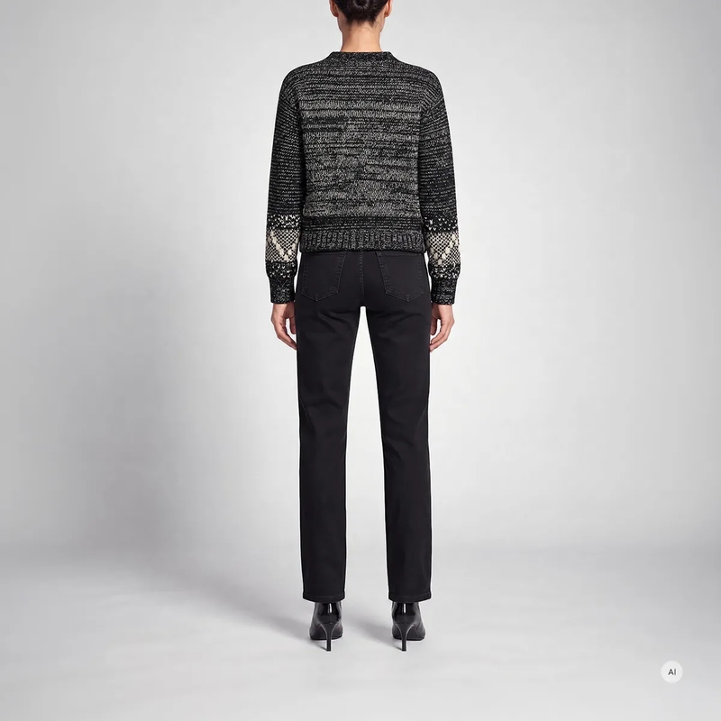 Marc Aurel Pullover Pullover mit abstraktem Muster schwarz(Image 4)