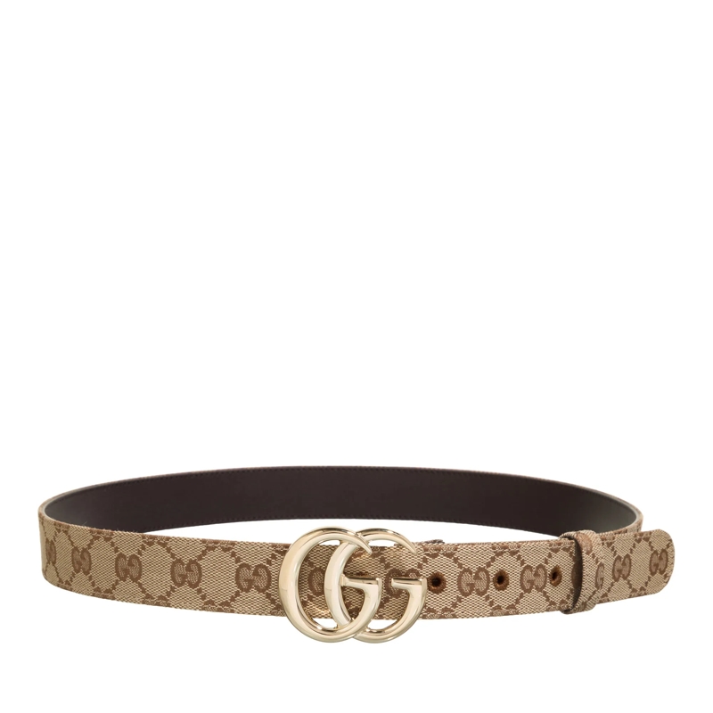 Gucci Ledergürtel GG Marmont Thin Belt Beige(Image 3)