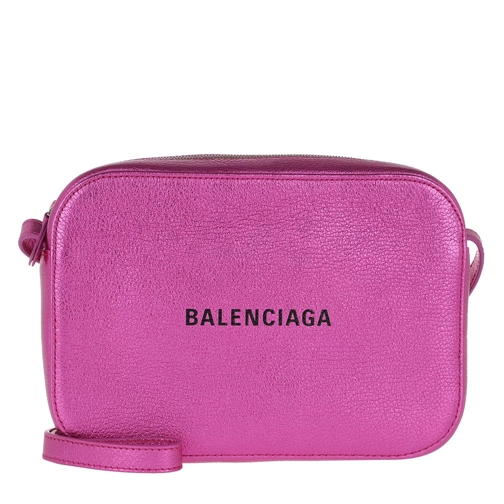 Balenciaga Everday Camera Bag Laminated S Rose Fuchsia/Noir Crossbody Bag
