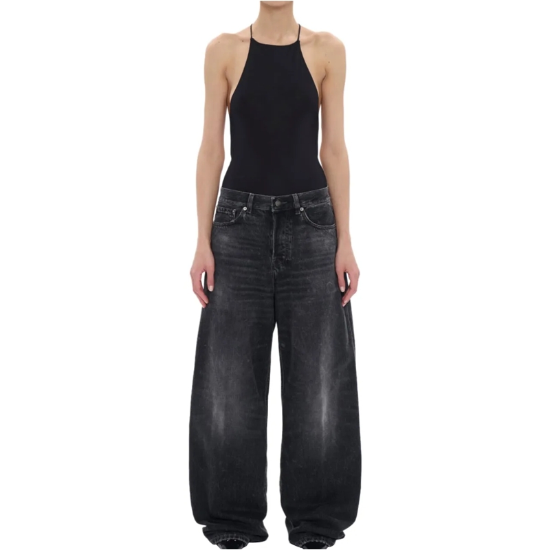 Haikure Jeans mit geradem Bein Jeans Black schwarz