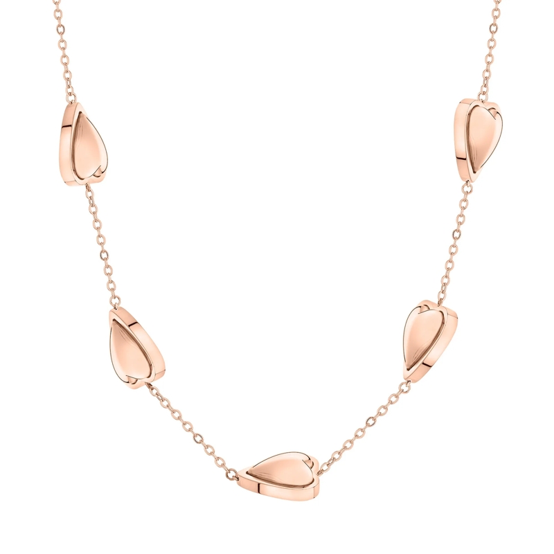 Liebeskind Berlin Mittellange Halskette Edelstahl Metal Heart rose(Image 4)