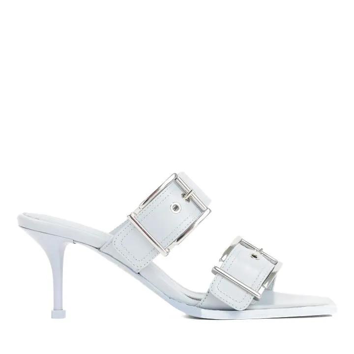 Alexander McQueen Sandalen & Sandaletten - Spring Blue Leather Sandals - Gr. 38 (EU) - in Blau - für Damen