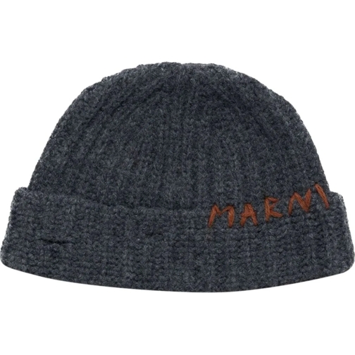 Marni Mütze Marni Hats Grey grau