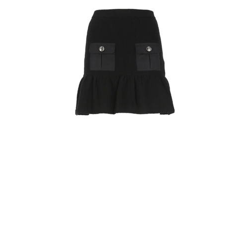 Elisabetta Franchi Minirokken Wool Miniskirt Black