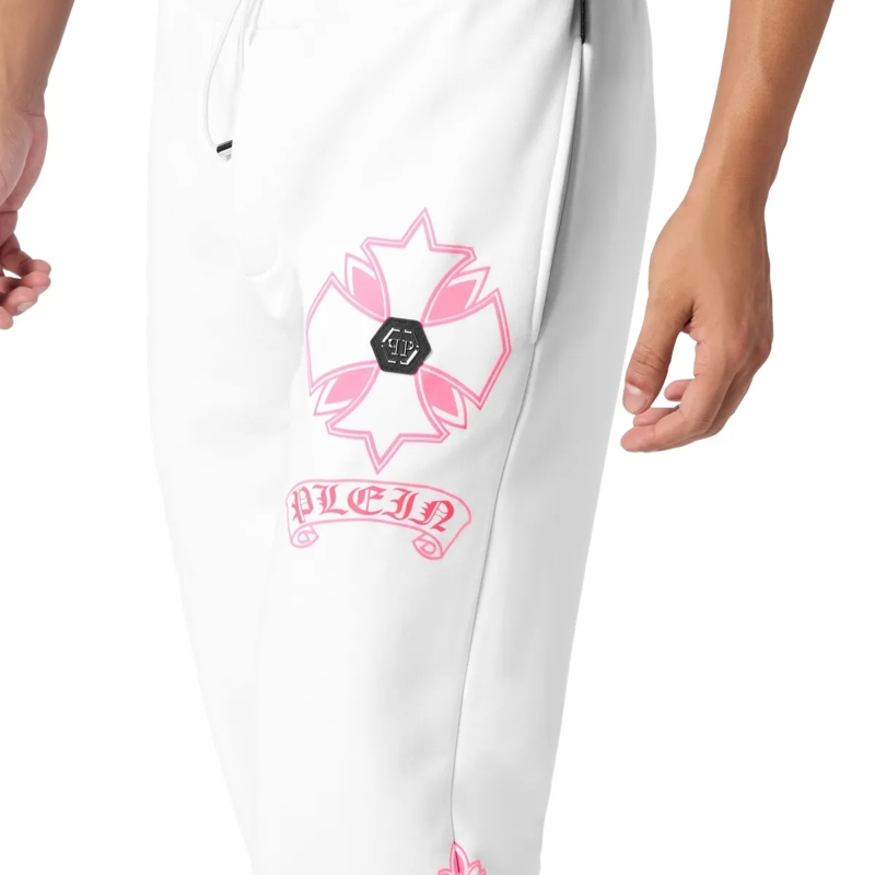 Philipp Plein Jogginghose Jogging Trousers Chrome weiss(Image 5)