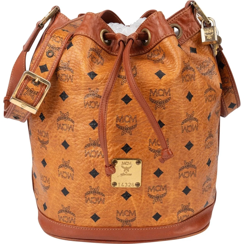 MCM Tote MCM Visetos Monogram Bucket Crossbody Bag braun