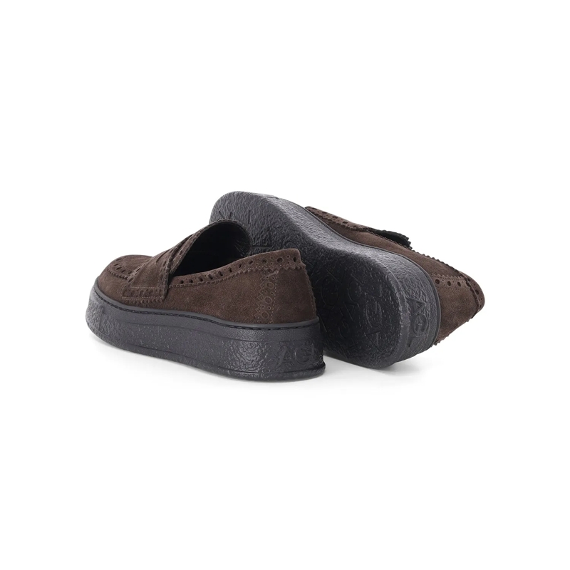 Agl Schnürschuhe Loafer Giuly aus Veloursleder braun(Image 3)