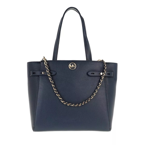 MICHAEL Michael Kors Large Belted Tote  Leather Navy Shopping Bag