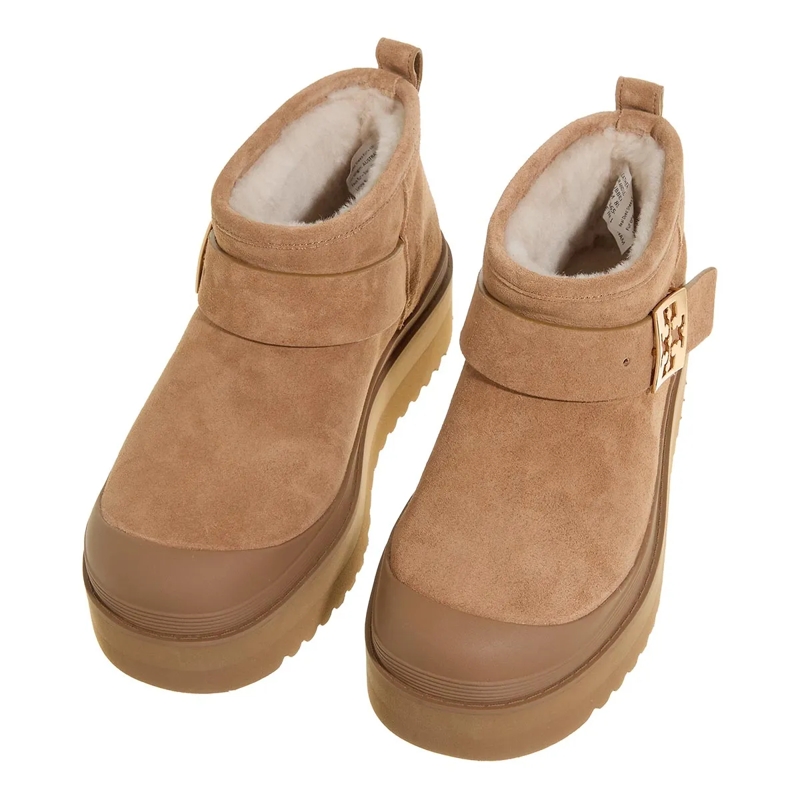 Tory Burch Enkele laarsjes Mellow Shearling Platform Boot Light Chestnut / Gold(Image 5)
