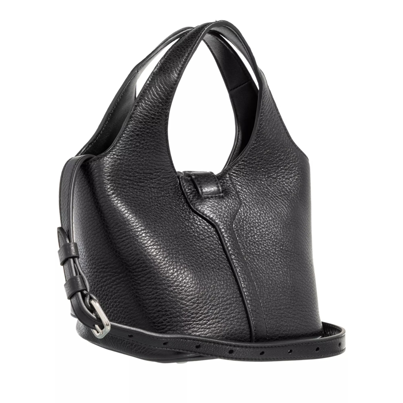 Balenciaga Bucket Bag Locker Handbag Leather Black(Image 4)