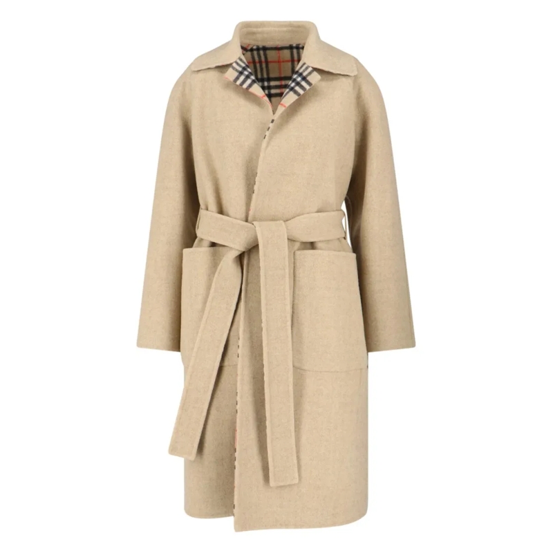 Burberry Übergangsmantel Reversible Wool Coat – Beige Neutrals