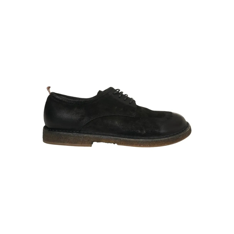 Moma Schnürschuhe Suede Lace-Up Shoes Black