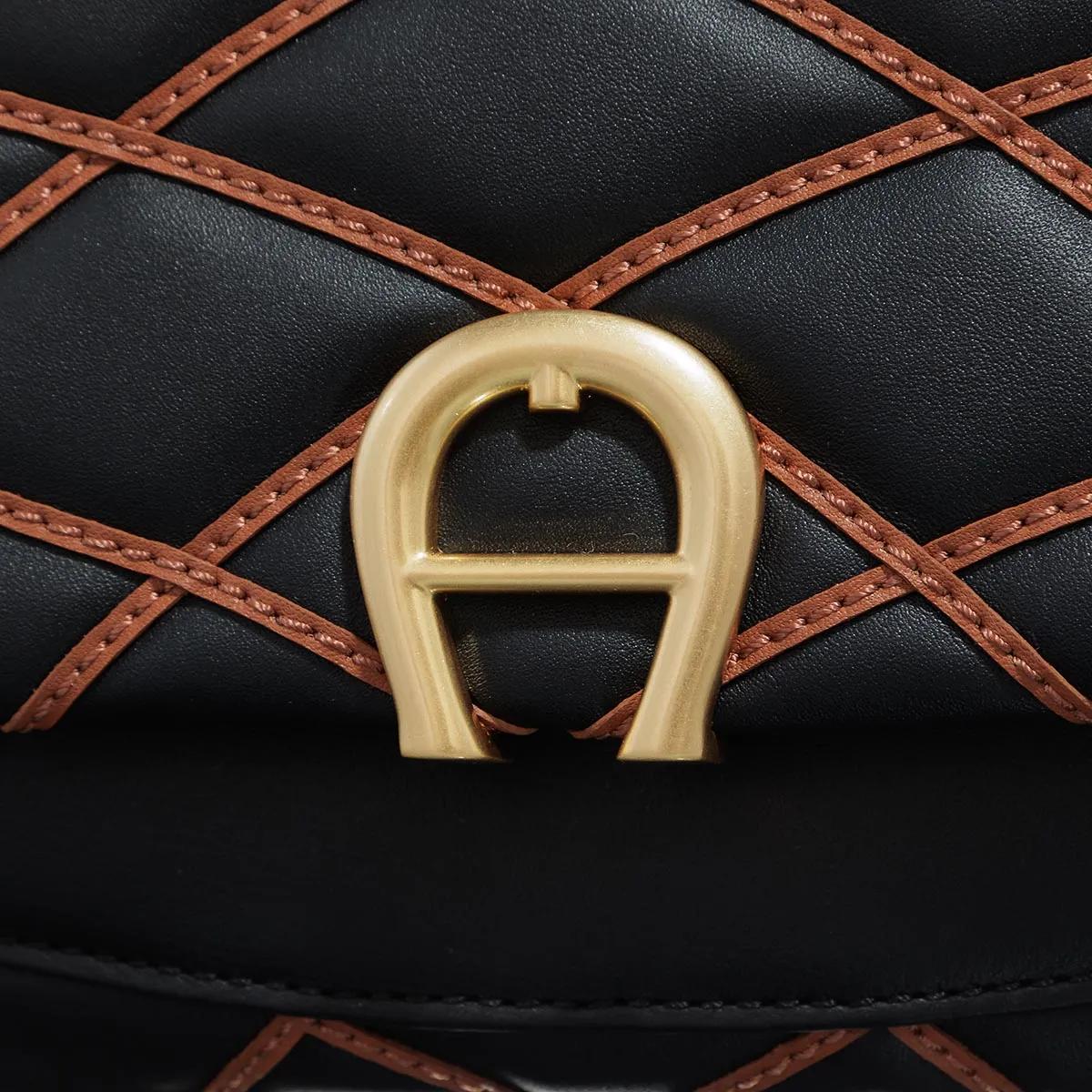 aigner Crossbody bags Topstitch in zwart