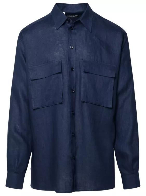 Dolce&Gabbana - Pockets Shirt - Größe 41 - blue