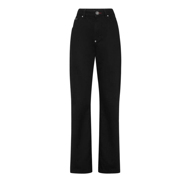 Philipp Plein Jeans mit geradem Bein Gerader Schnitt Hexagon schwarz