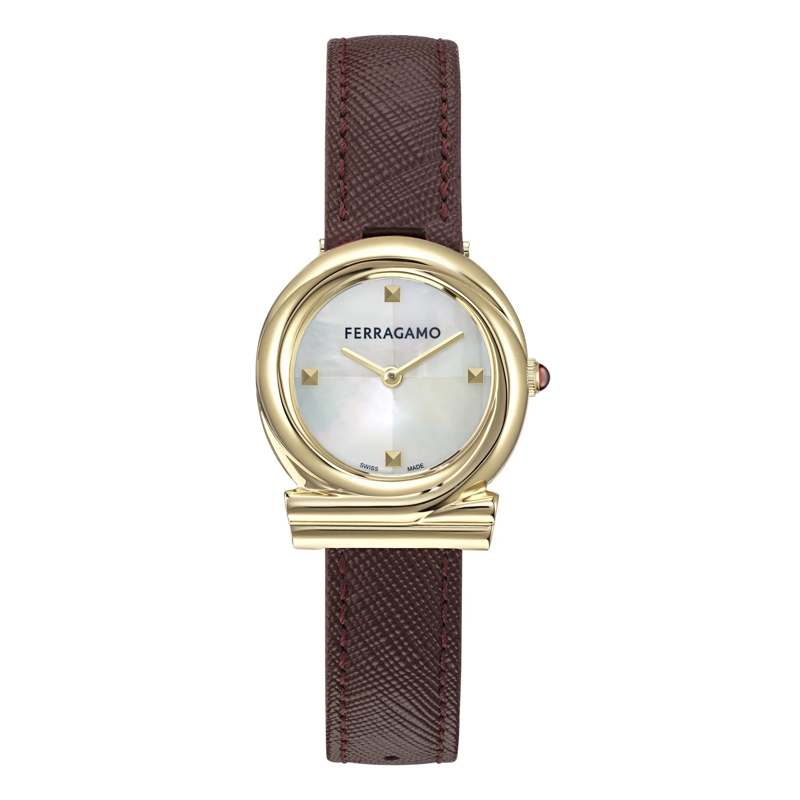 Salvatore Ferragamo Quarzuhr Quarz-Analoguhr Vb-Gancini Twisted 28Mm-F burgundy