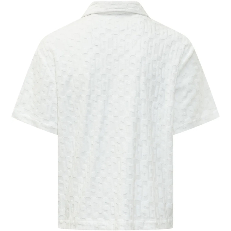 Gcds Legeres Oberteil Camicia Bowling con Tasca Applicata weiß(Image 2)