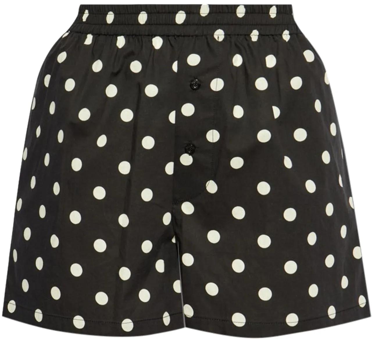 Thumbnail - Moschino - Polka Dot Black Shorts With Relaxed Fit - Größe 38 - schwarz