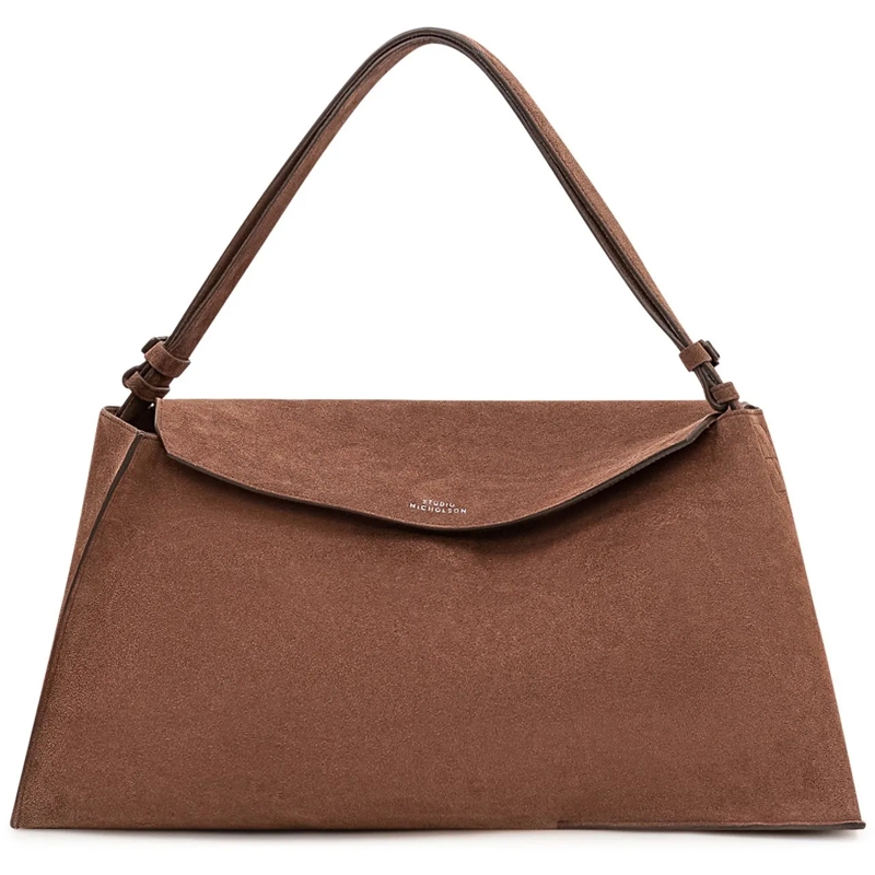 Studio Nicholson Sac à bandoulière Borsa The Folded a Spalla con Patta braun