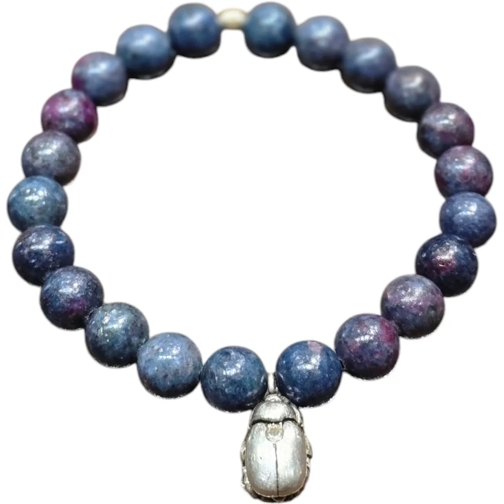 CATHERINE MICHIELS Bracelet Bracelet Milo Silver Diamant serti kyanite elastiq blau (Image 5)