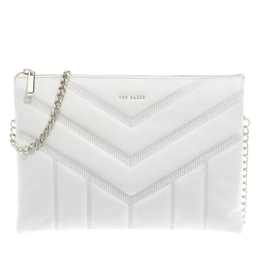 Ted Baker Ayahla Leather Puffer Quilted Crossbody Bag Ivory Cross body-väskor