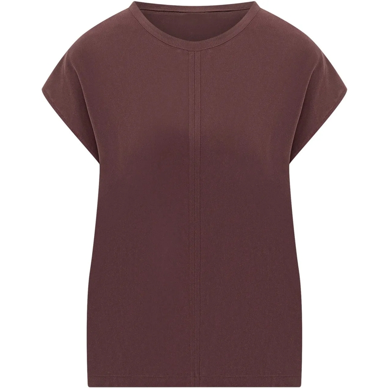 Pinko Chemisier Blusa Blossom con Scollo Rotondo braun