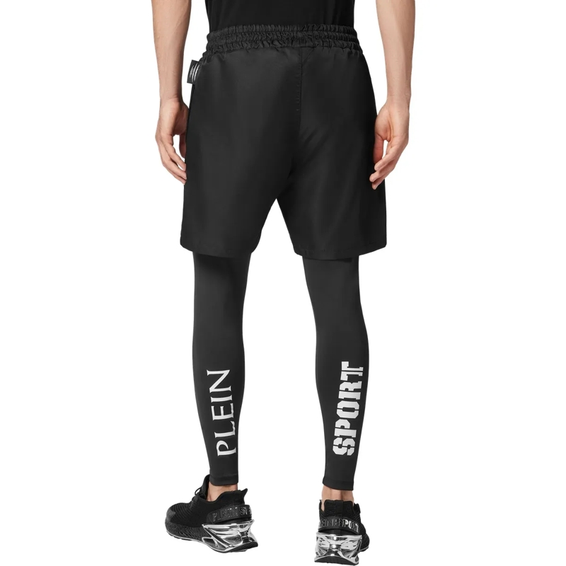 Plein Sport Leggings 2-In-1 Laufhose Scratch schwarz(Image 2)