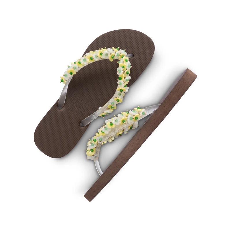 UZURII Flip Flops flip flop Tulum Bloom Yellow mocca(Image 15)