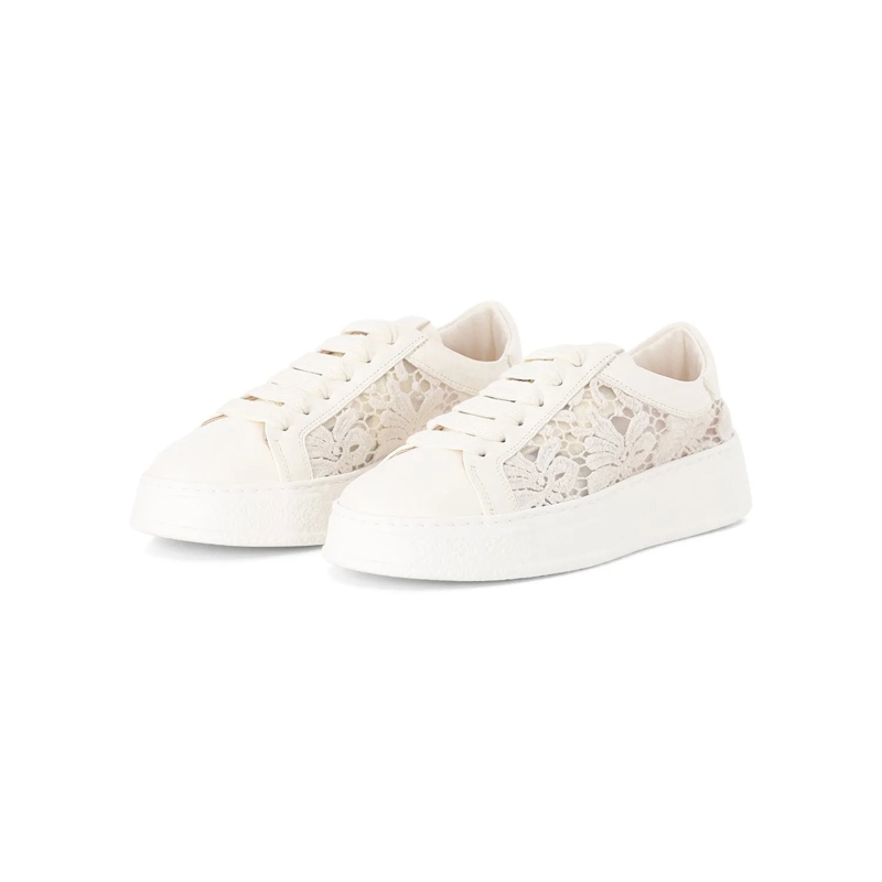 Agl Veterschoenen Sneaker Giuly Fabric weiß