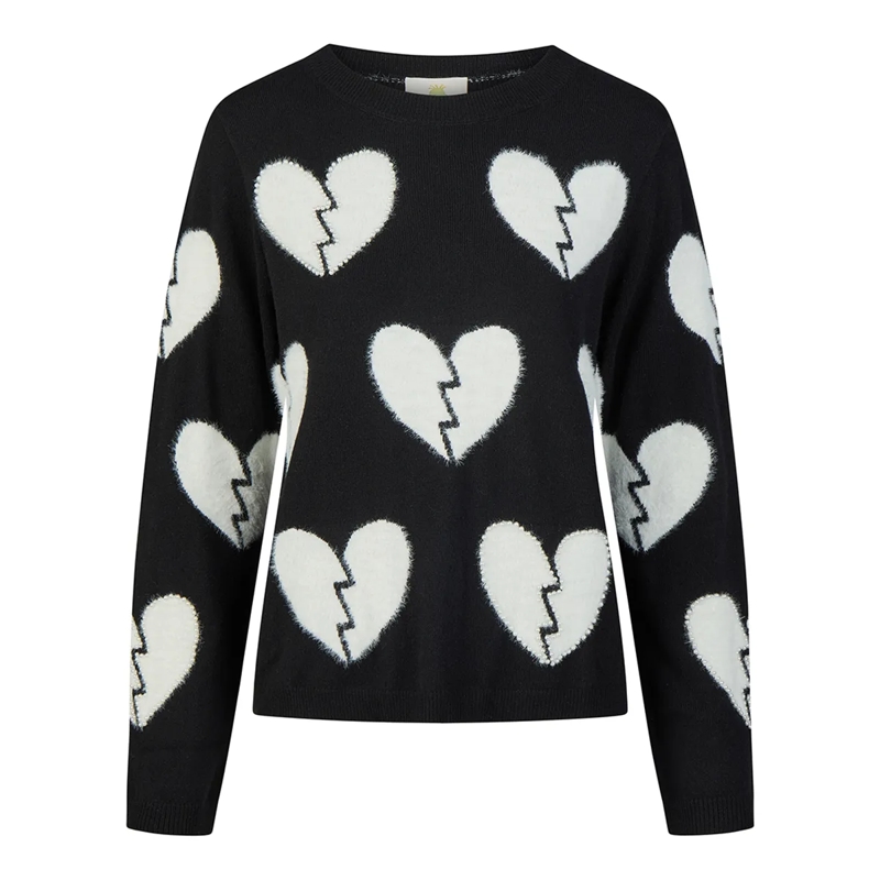 Princess goes Hollywood Pullover Pullover mit Schmuckperlen schwarz