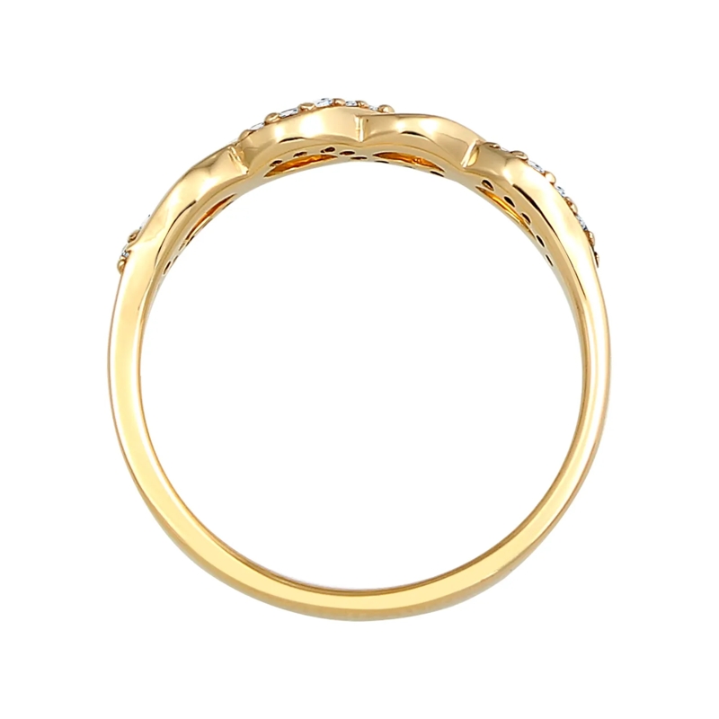 Elli Diamantring Ring Infinity Verlobung Diamant (0.09 ct.) 585 Gel weiss(Image 3)