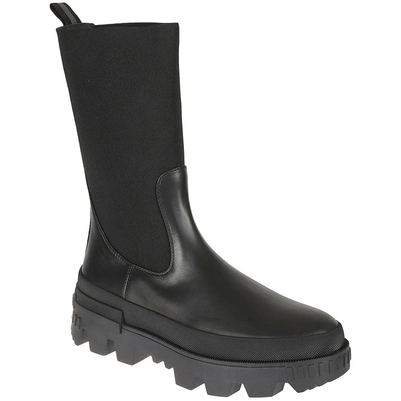 Moncler T-Shirt Moncler Leather Boots schwarz