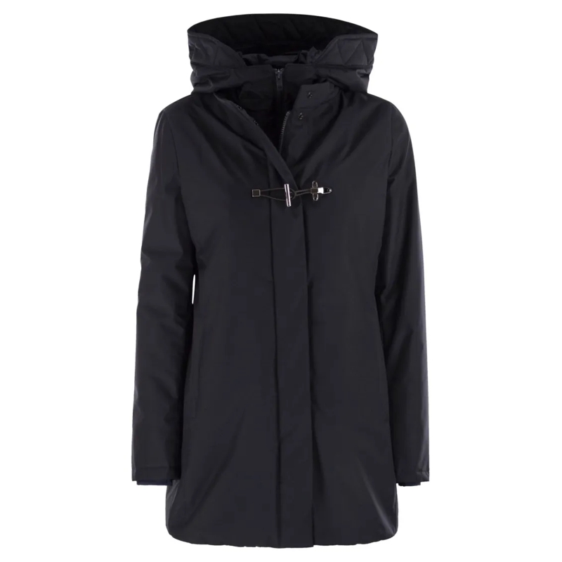 Fay Übergangsmantel Technical Gabardine Toggle Coat Blue