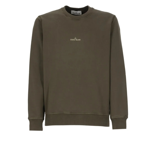 Stone Island Sweatshirts Green Cotton Sweatshirt With Logo Green