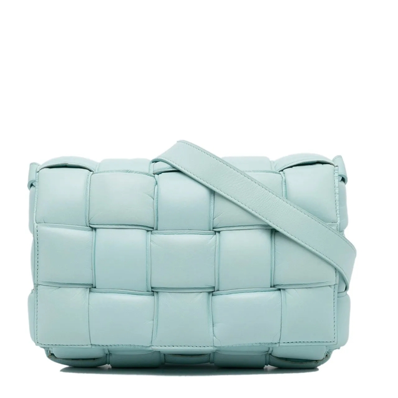 Bottega Veneta Schultertasche Nappa Intrecciato Padded Cassette Crossbody blau