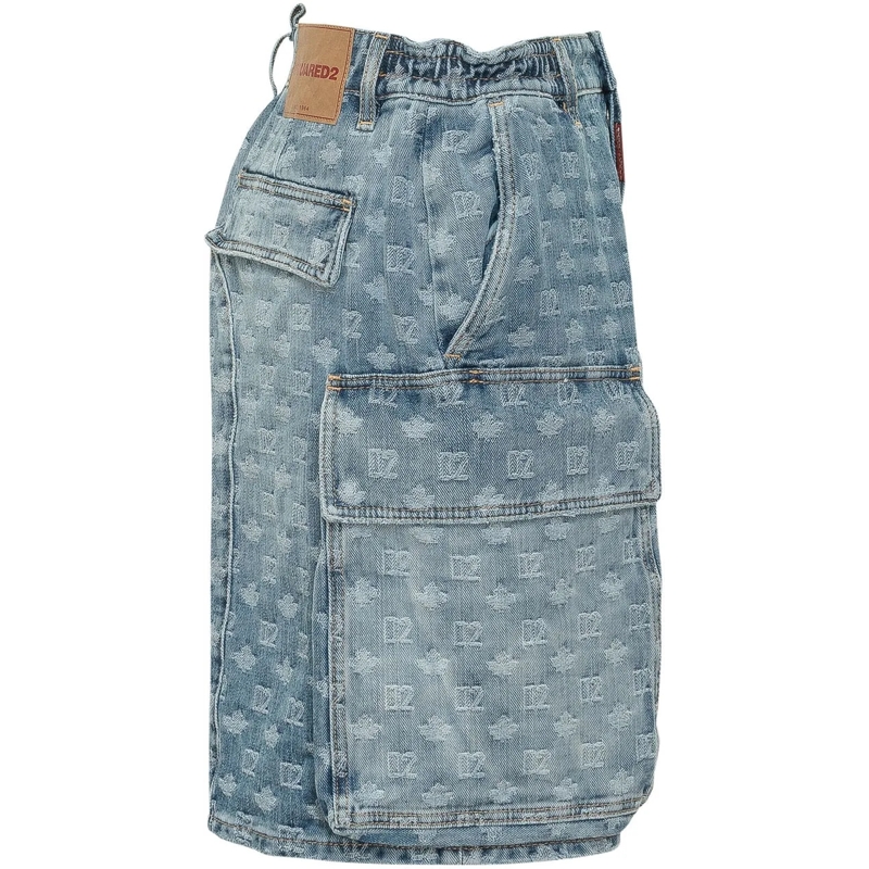Dsquared2 Shorts Utility Short in Denim con Tasche blau(Image 3)