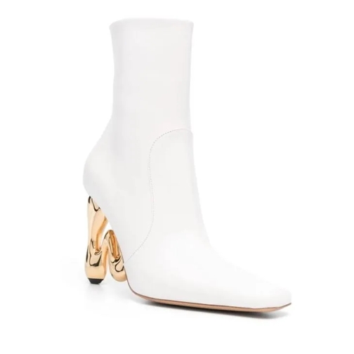 J.W.Anderson White Bubble Heel Ankle Boots White Bootschoen