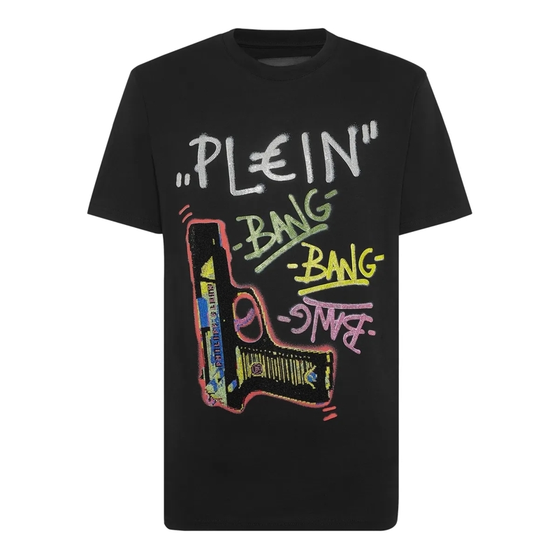 Philipp Plein T-Shirt T-Shirt Rundhalsausschnitt Ss schwarz