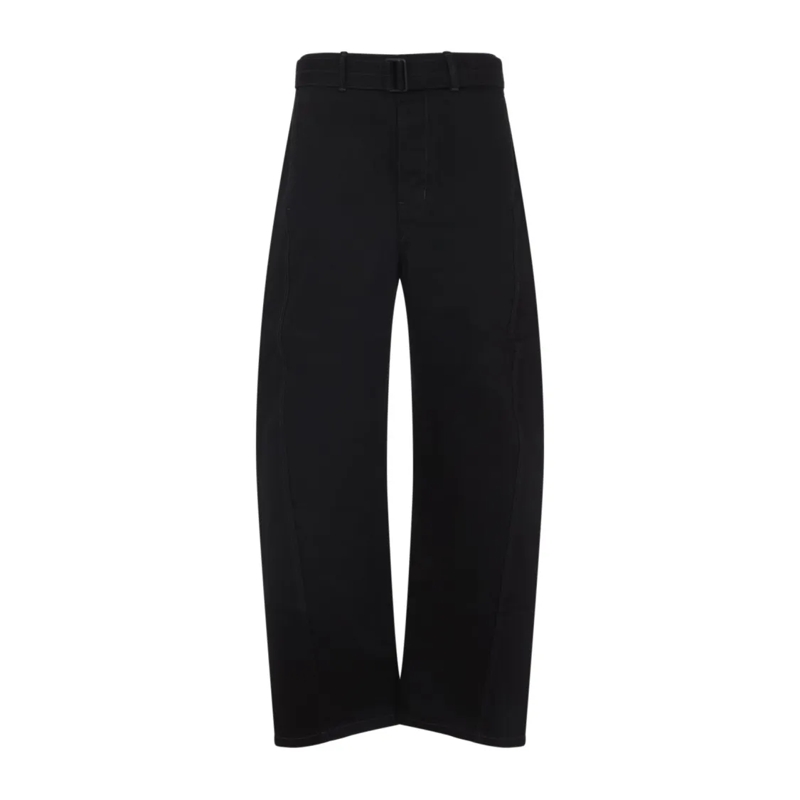 Lemaire Jeans High-Waisted Wide-Leg Black Trousers With Tailored Black