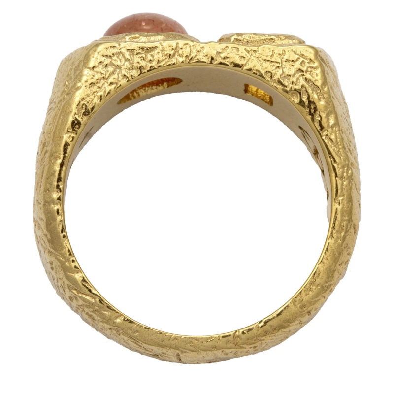 Haze & Glory Ring Ring Cocktail Citrin Sonnenstein Orange 925 Sterli gold(Image 3)