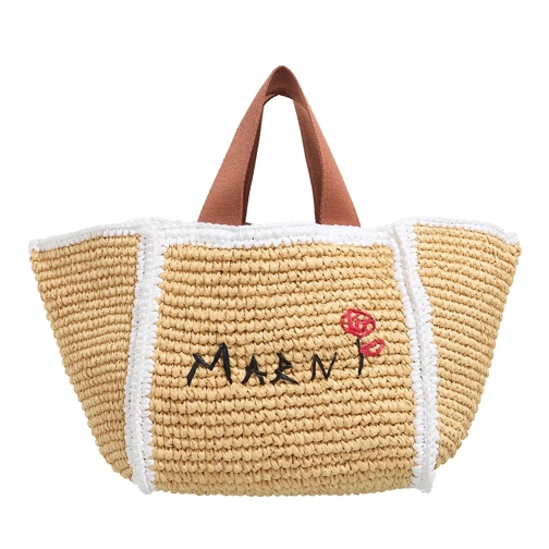 Marni Korbtasche Large Basket Brick/Olive