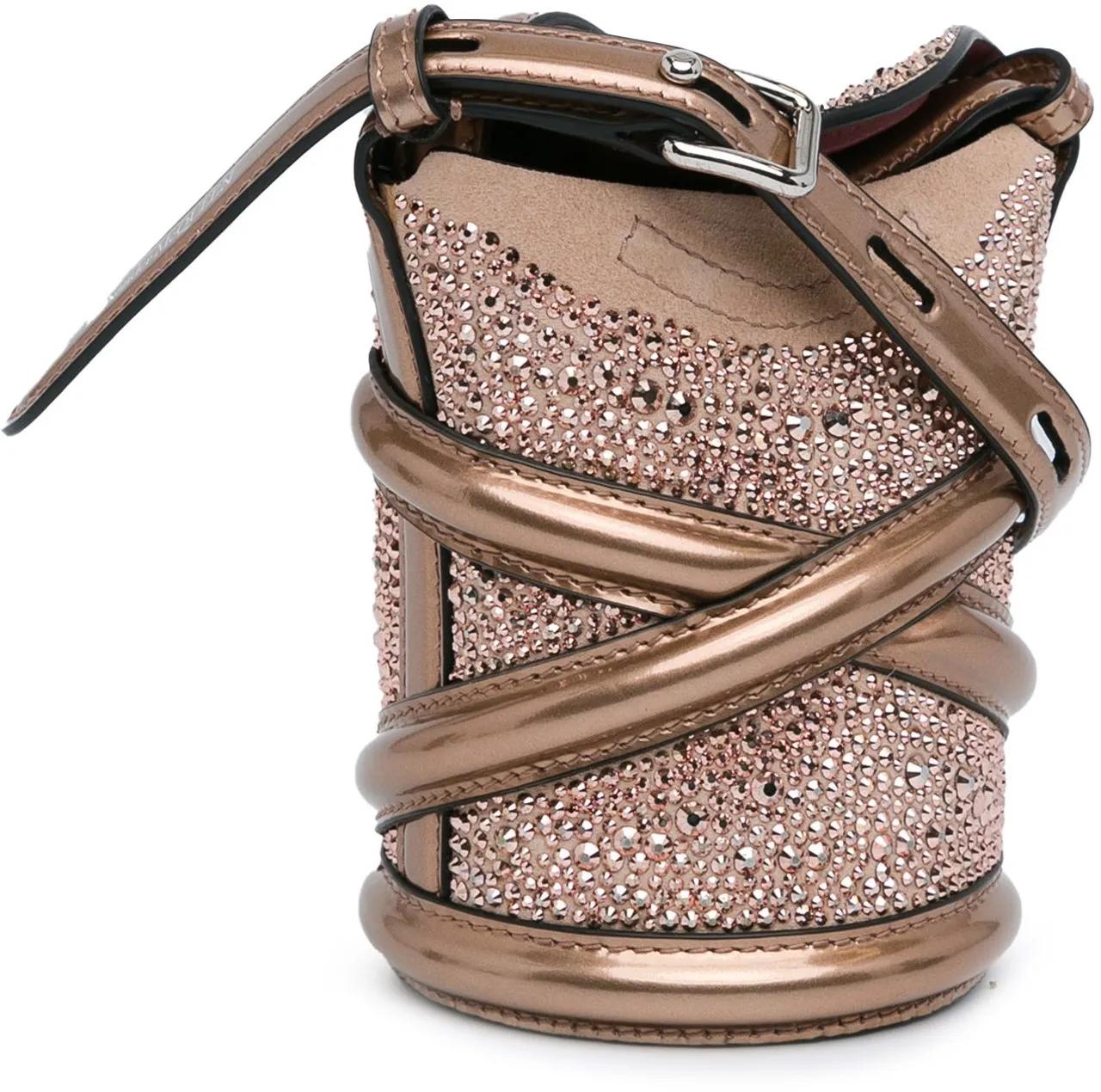 Thumbnail - Alexander McQueen Hobo Bags - 2021-2024 Calfskin Crystal Embellished The Curve B - Gr. unisize - in Braun - für Damen
