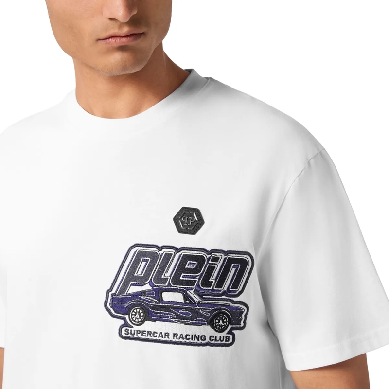 Philipp Plein T-Shirt T-Shirt Racing weiss(Image 4)