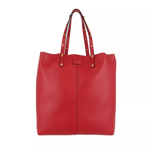 Versace Shopper Calf Leather Red/Black/Gold Shopping Bag